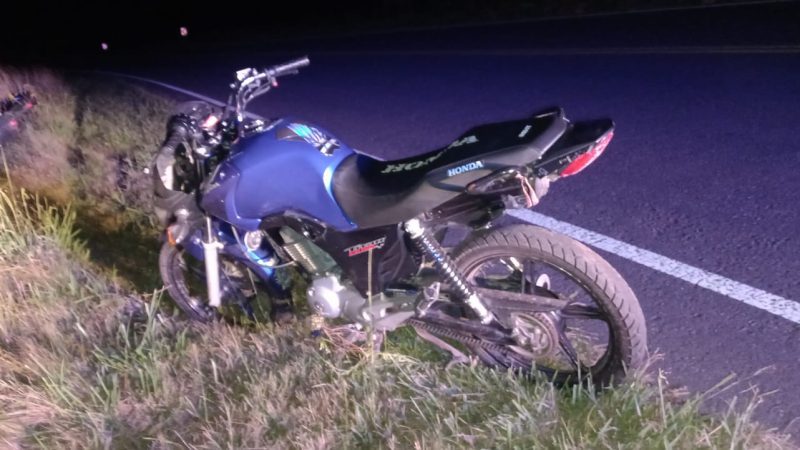 Un motociclista terminó hospitalizado tras un accidente