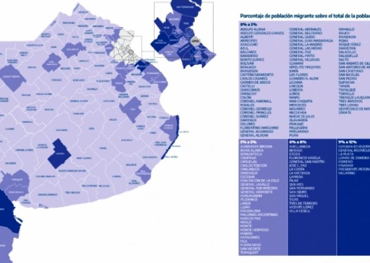 Publican un mapa con el porcentaje de población migrante por municipio