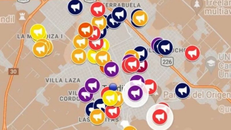 Ante la falta de información estadística veraz, vecinos configuran un mapa del delito