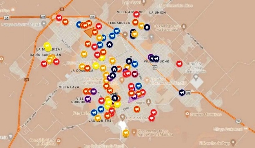 Presentan mapa del delito con denuncias hechas por vecinos