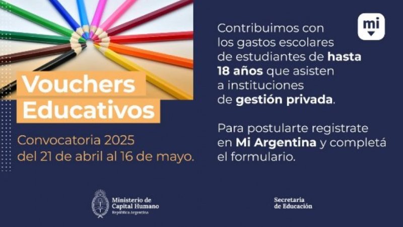 Habilitan la inscripción de colegios privados para acceder a los Vouchers Educativos